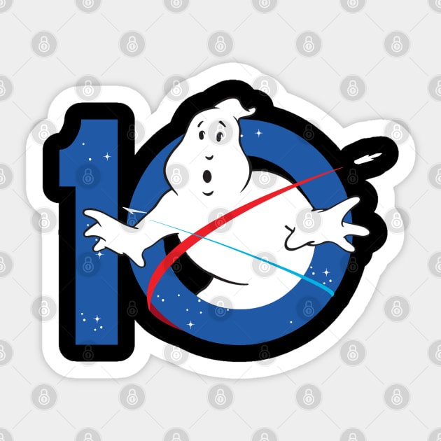 10th Anniversary Sticker by Houston Ghostbusters